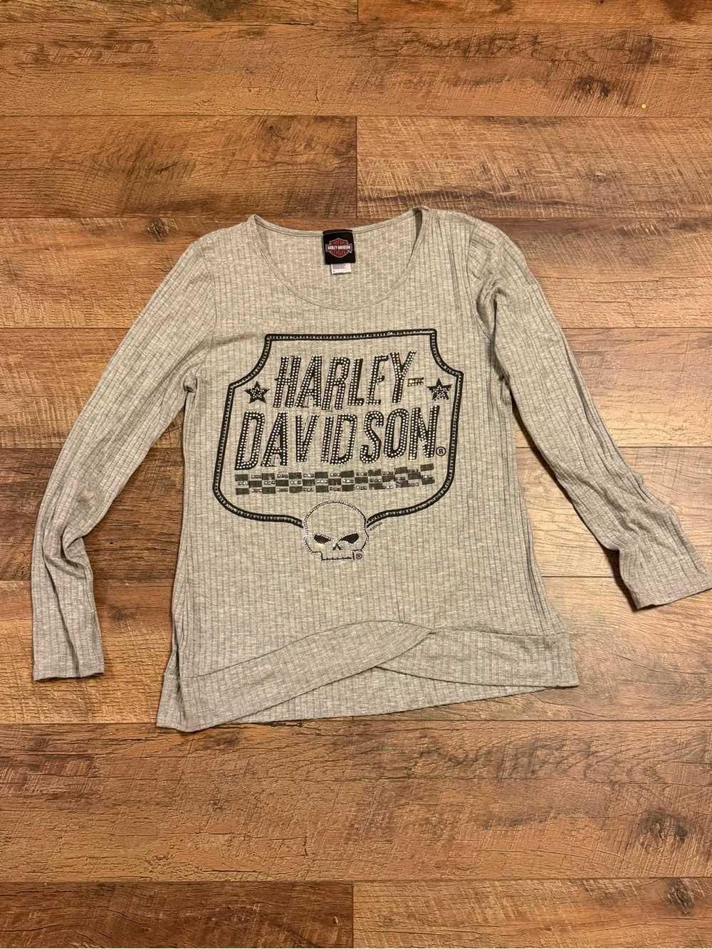 Harley-Davidson Women’s' Gray Long Sleeve Logo Top